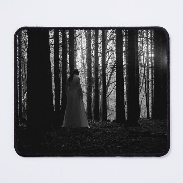 Item preview, Horror scary woman in white dress in deep forest designed and sold by grande76.