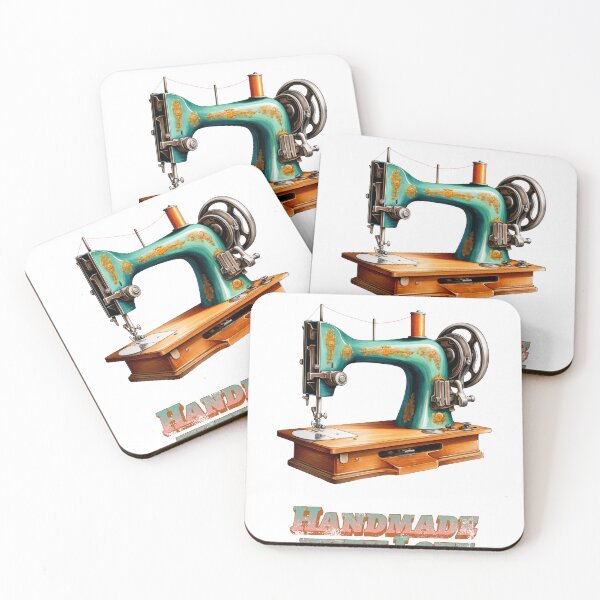 Item preview, Minimalist Vintage Sewing Machine - Handcrafted With Love Art designed and sold by INOKAD.
