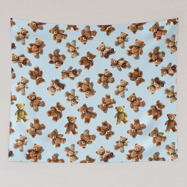 Item preview, The Teddy Bears Party on blue designed and sold by TerenceLacey.