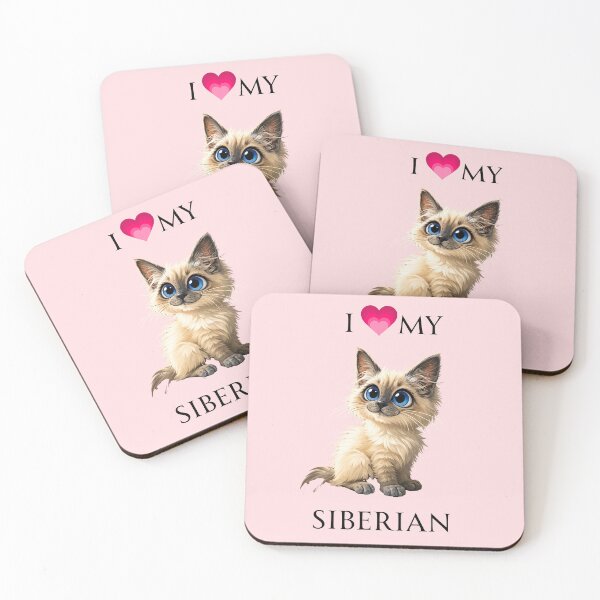 Item preview, I Love My Siberian Cat Art designed and sold by TheCraftyChic.