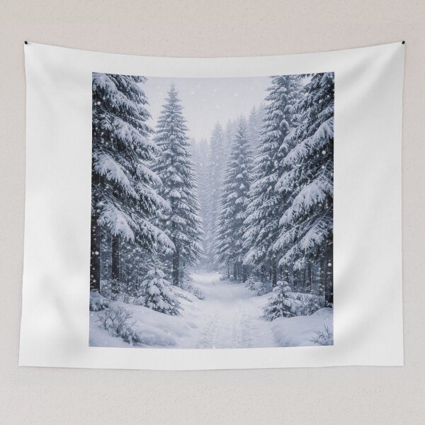 Item preview, Peaceful Path in Snowy Forest designed and sold by JuViRo.