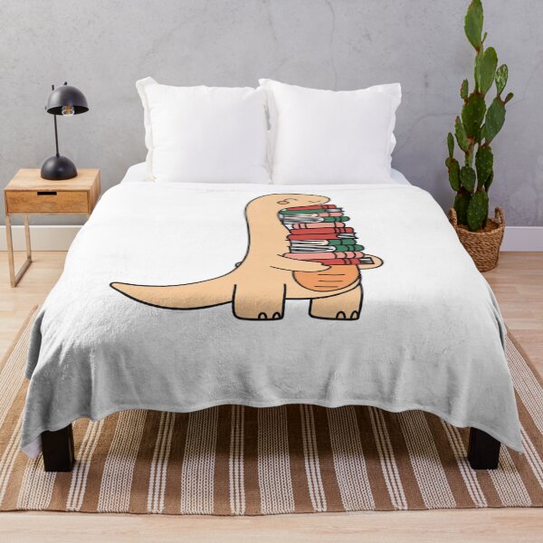 Artikelvorschau, Dinosaurier hält Bücherstapel entworfen und verkauft von krystalRomanart.