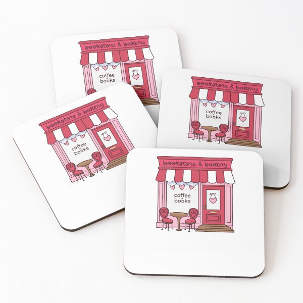 Item preview, Coffee Shop Bookstore Illustration designed and sold by krystalRomanart.