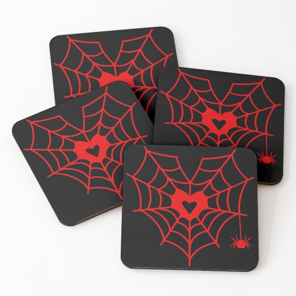 Item preview, Red spider and heart-shaped spiderweb designed and sold by NF Designs Studio DTF.