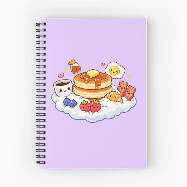 Item preview, Kawaii Breakfast Pancakes Sticker | Cute Floating Pancakes, Coffee, Egg & Fruit Illustration designed and sold by MeghannsMinimalMeals.