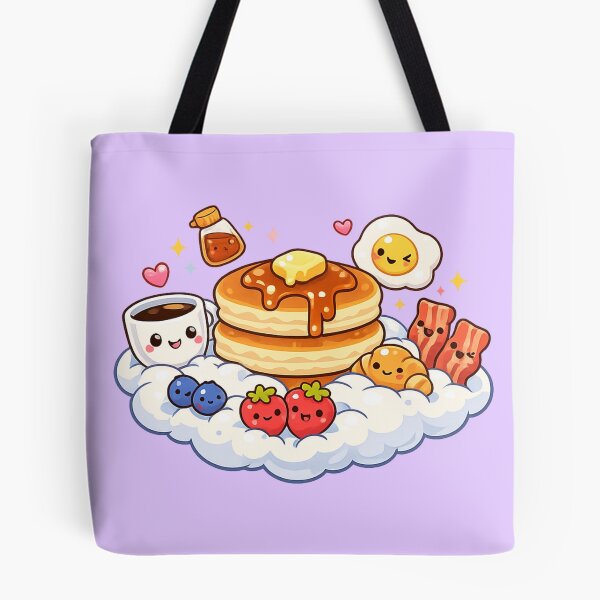 Item preview, Kawaii Breakfast Pancakes Sticker | Cute Floating Pancakes, Coffee, Egg & Fruit Illustration designed and sold by MeghannsMinimalMeals.