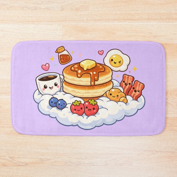 Item preview, Kawaii Breakfast Pancakes Sticker | Cute Floating Pancakes, Coffee, Egg & Fruit Illustration designed and sold by MeghannsMinimalMeals.