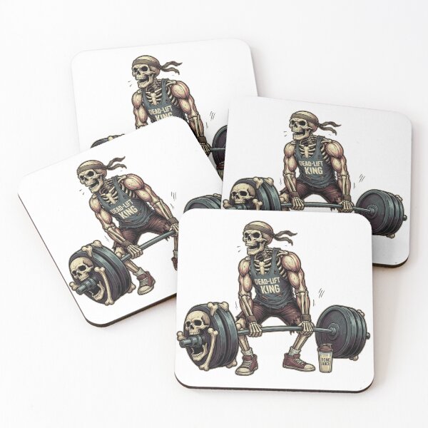 Item preview, Dead-Lift King - Skeleton Gym & "Bone Juice" Workout designed and sold by QuestAboutShop.