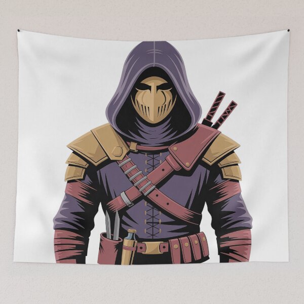 Item preview, Rogue of the Crimson Order | Minimalist Fantasy Assassin Portrait designed and sold by SimpleSquirrel.