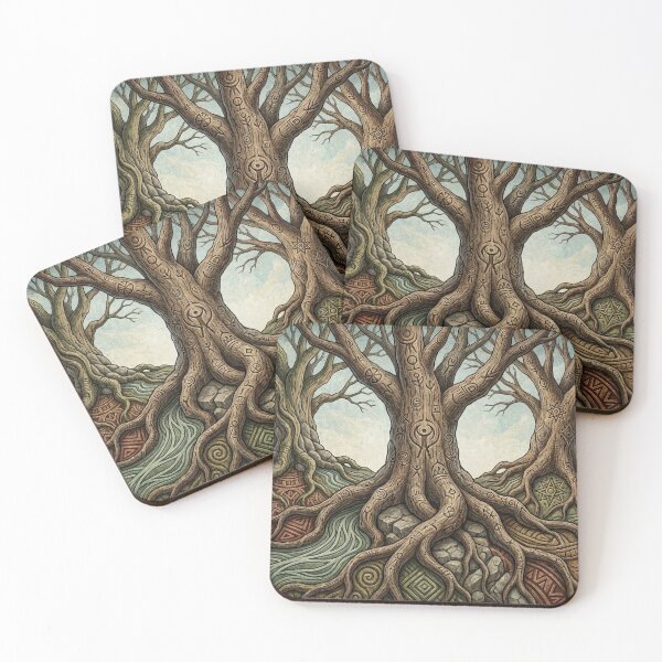 Item preview, Three Interconnected Trees - Wide Landscape designed and sold by BrickByDream.