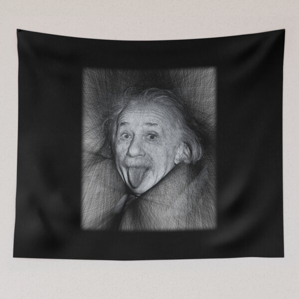 Item preview, Albert Einstein poking out his tongue designed and sold by stevepaint.