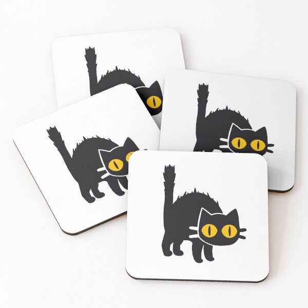 Item preview, Scaredy Chonky Black Cat – Cute Cartoon Halloween Cat Design designed and sold by dittoon.