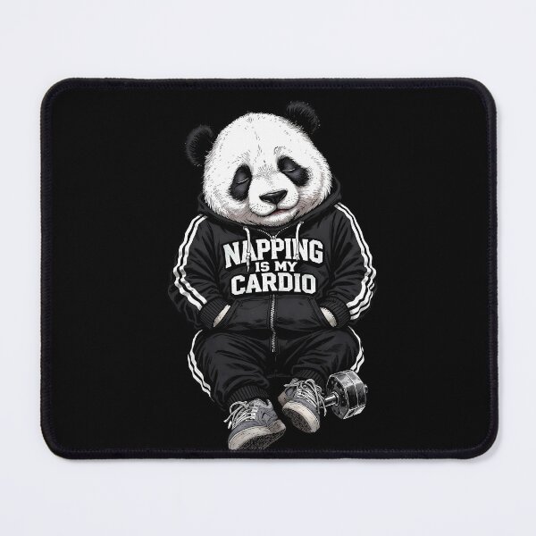 Item preview, Grumpy Panda Napping Is My Cardio - Funny Gym Streetwear designed and sold by etuvibes.