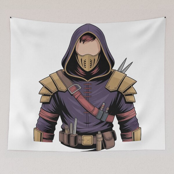 Item preview, Rogue of the Crimson Order | Minimalist Fantasy Assassin Portrait designed and sold by SimpleSquirrel.