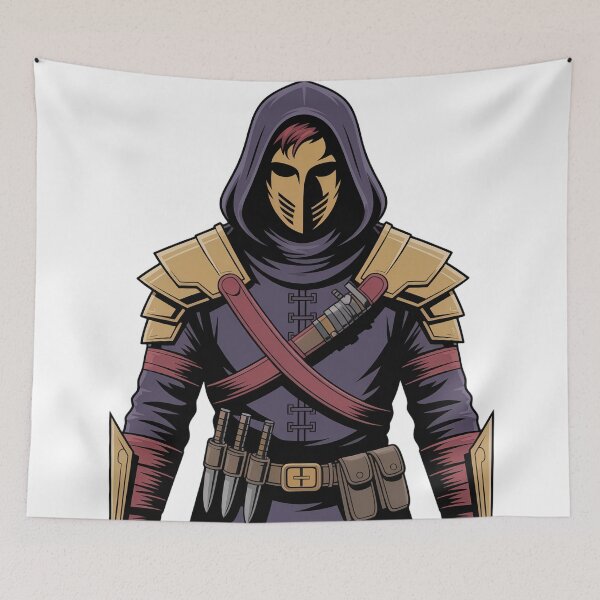 Item preview, Rogue of the Crimson Order | Minimalist Fantasy Assassin Portrait designed and sold by SimpleSquirrel.