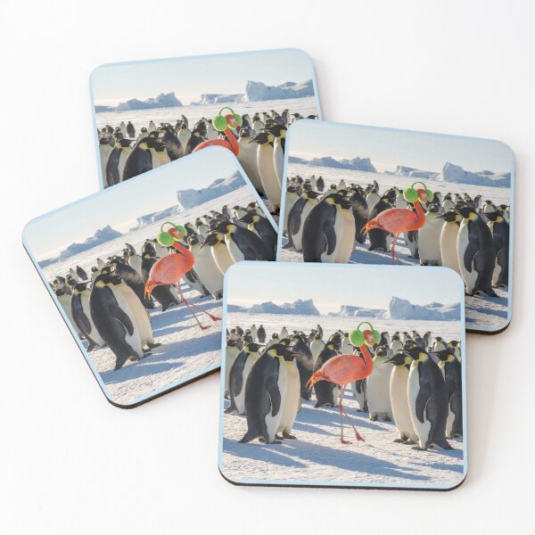 Item preview, Flamingo Visits His Antarctic Penguin Friends designed and sold by Tridentulus.