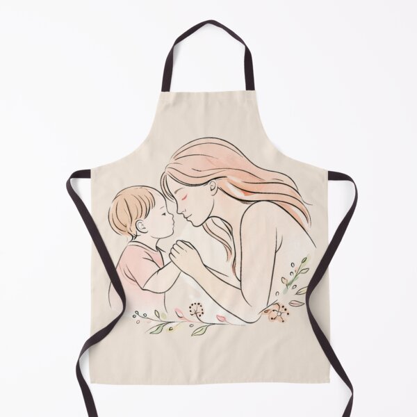 Item preview, Minimalist Pastel Mother and Child Illustration - Heartfelt Gift for Mom designed and sold by Nature's Palette.
