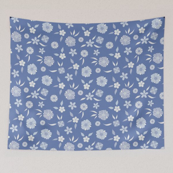 Item preview, Country Retro Florals (Blue) designed and sold by FrancineMaile.
