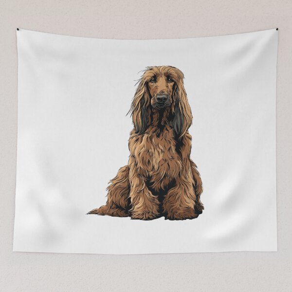 Item preview, Red Afghan Hound Dog Illustration designed and sold by whyitsme.