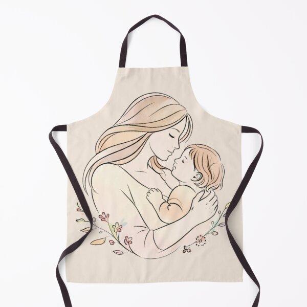 Item preview, Minimalist Pastel Mother and Child Illustration - Perfect Mother's Day Keepsake designed and sold by Nature's Palette.