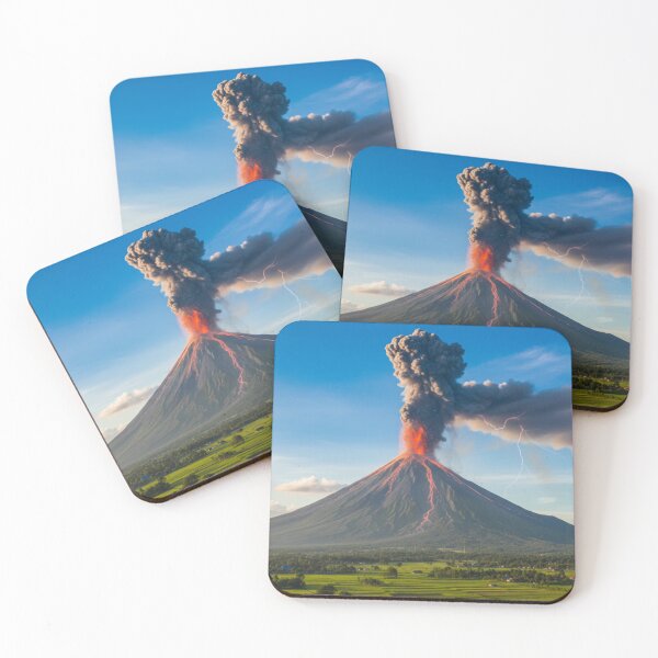 Item preview, Fiery Eruption Beneath Blue Skies designed and sold by JuViRo.