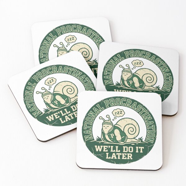 Item preview, National Procrastination We'll Do It Later Funny Snail Badge designed and sold by DigitalAnnaBanana.