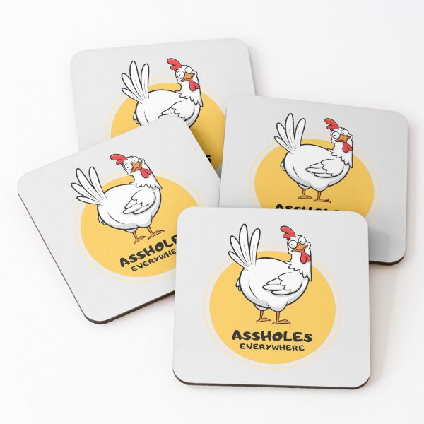 Item preview, Assholes Everywhere - Funny Cartoon Chicken designed and sold by PICODOG.