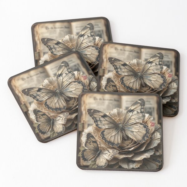 Item preview, Newspaper Flowers and Butterflies designed and sold by Tridentulus.