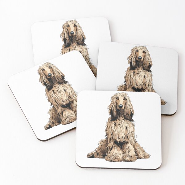 Item preview, Cream Afghan Hound Dog Illustration designed and sold by whyitsme.