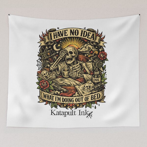 Item preview, Katapult ink Tattoo-Style Skeleton Graphic designed and sold by Katapultink.