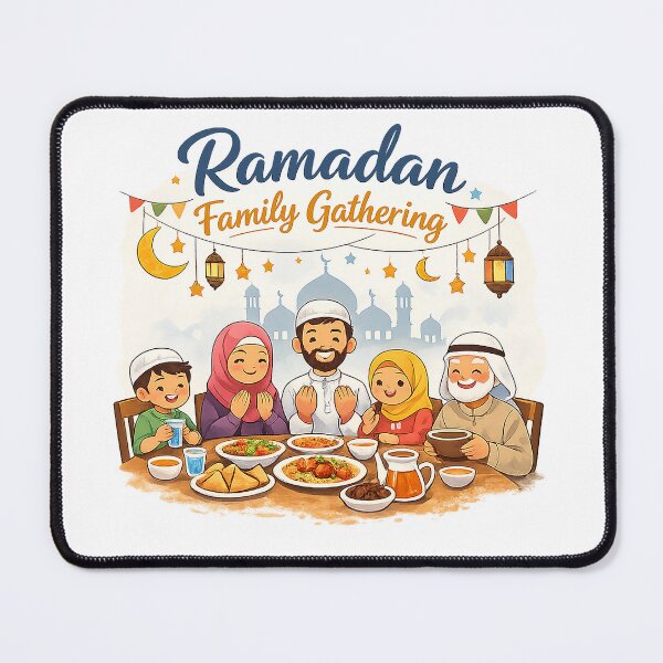 Item preview, Ramadan Family Gathering – Warm Islamic Family Iftar Design designed and sold by best-2025.
