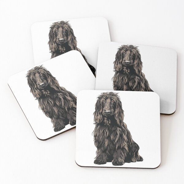 Item preview, Black Afghan Hound Dog Illustration designed and sold by whyitsme.