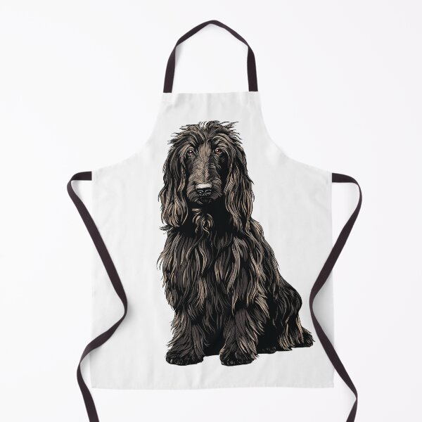 Item preview, Black Afghan Hound Dog Illustration designed and sold by whyitsme.