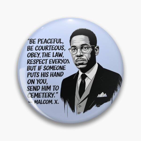 Item preview, Peace & Strength – Malcolm X Inspirational Quote designed and sold by redask2me.