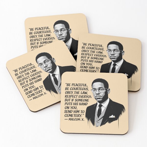 Item preview, Peace & Strength – Malcolm X Inspirational Quote designed and sold by redask2me.