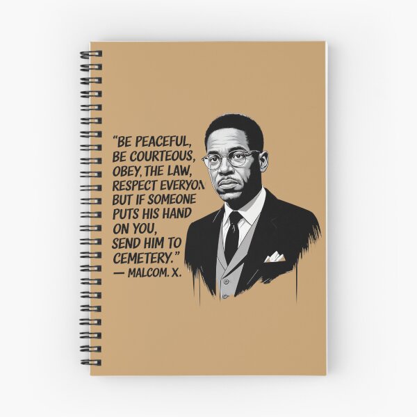 Item preview, Peace & Strength – Malcolm X Inspirational Quote designed and sold by redask2me.