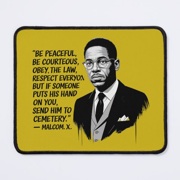 Item preview, Peace & Strength – Malcolm X Inspirational Quote designed and sold by redask2me.