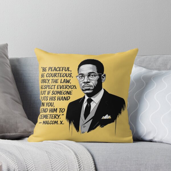Item preview, Peace & Strength – Malcolm X Inspirational Quote designed and sold by redask2me.