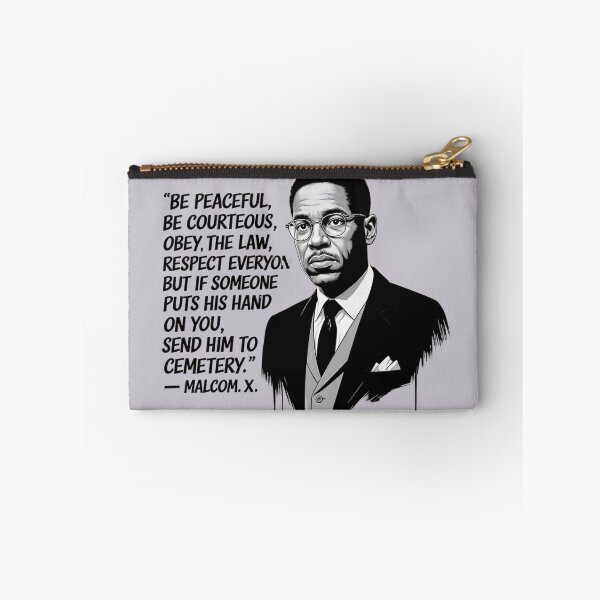 Item preview, Peace & Strength – Malcolm X Inspirational Quote designed and sold by redask2me.