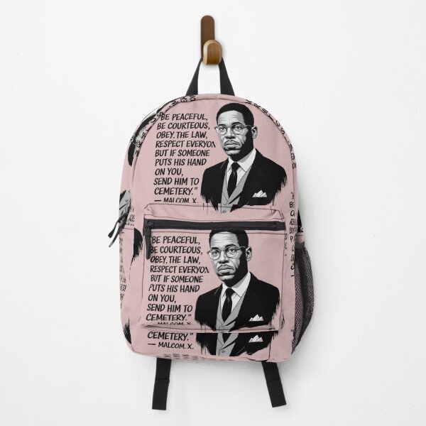 Item preview, Peace & Strength – Malcolm X Inspirational Quote designed and sold by redask2me.