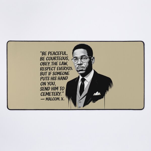 Item preview, Peace & Strength – Malcolm X Inspirational Quote designed and sold by redask2me.