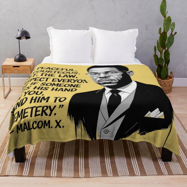 Item preview, Peace & Strength – Malcolm X Inspirational Quote designed and sold by redask2me.