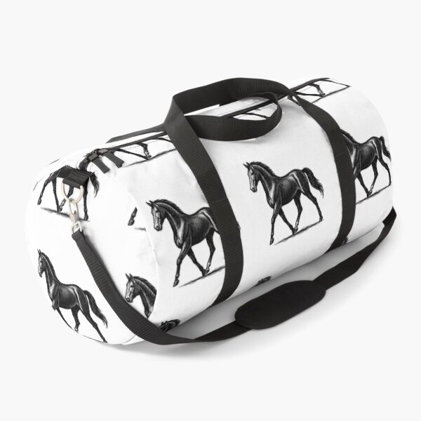 Item preview, Vintage Horse Trotting – Classic Black and White Illustration designed and sold by best-2025.