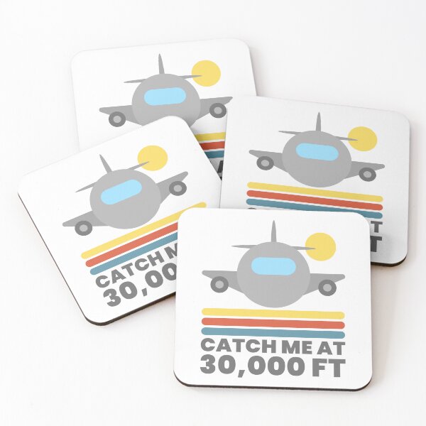 Item preview, Catch Me At 30,000 ft - Funny Airplane Travel Quote designed and sold by Shape Snip Studio.