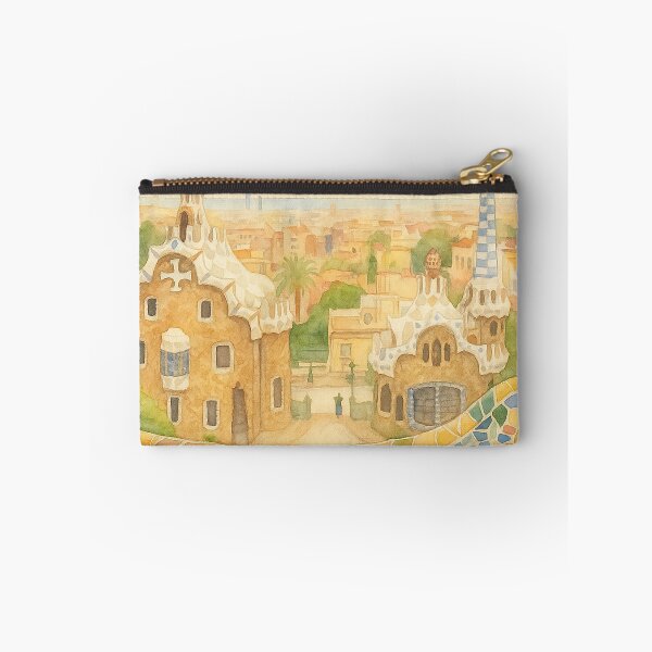 Item preview, Park Guell Watercolor Vintage – Soft Pastel Barcelona Art Print designed and sold by best-2025.