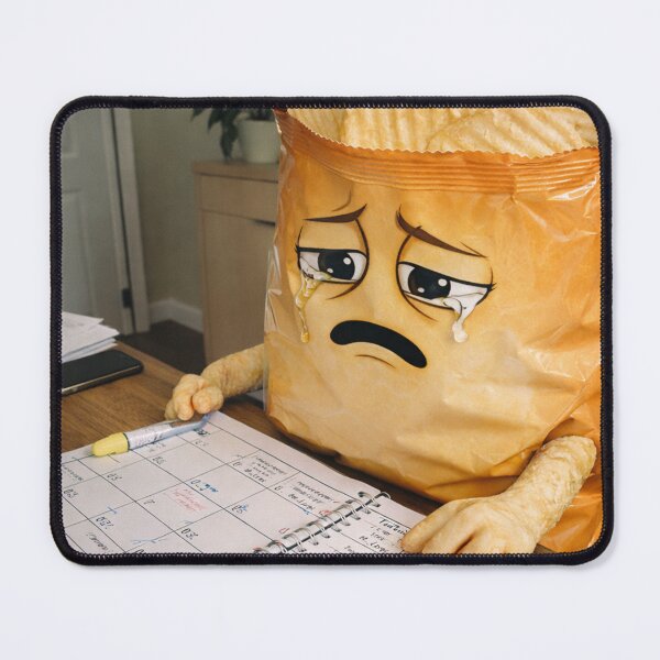 Item preview, Overbooked & Overwhelmed – Funny Burnout Snack 3D Illustration designed and sold by ComedyInkFactor.