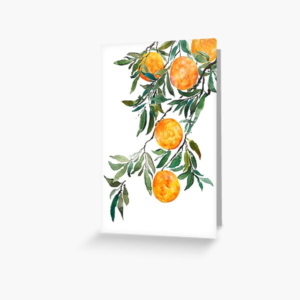 Item preview, hand painted orange watercolor designed and sold by ColorandColor.