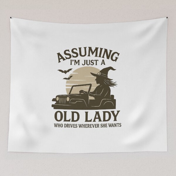 Item preview, Assuming I'm Just an Old Lady – Funny Witch Halloween Design designed and sold by best-2025.