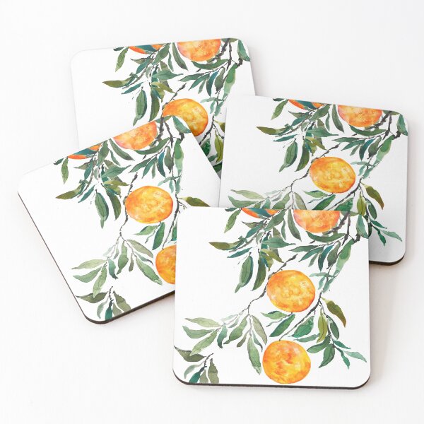 Item preview, hand painted orange watercolor designed and sold by ColorandColor.
