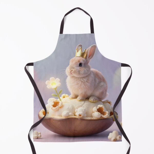 Item preview, Fluffy rabbit in a miniature crown designed and sold by PrintLabStudio.